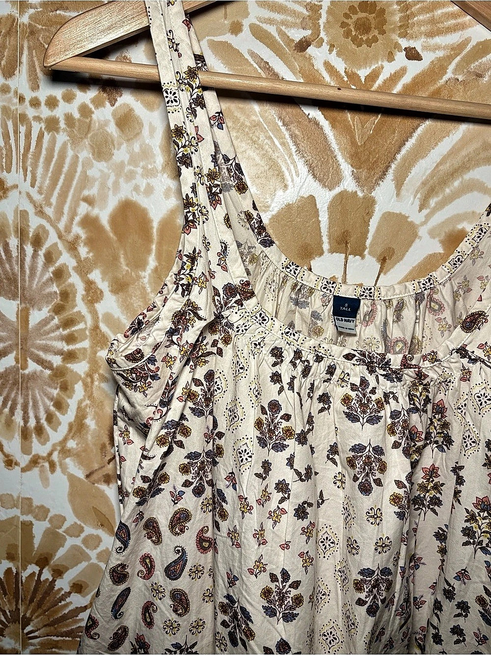 Old Navy Cottagecore Floral Dress S Tall Boho Romantic Feminine Soft Girl Vacati - Picture 7 of 8